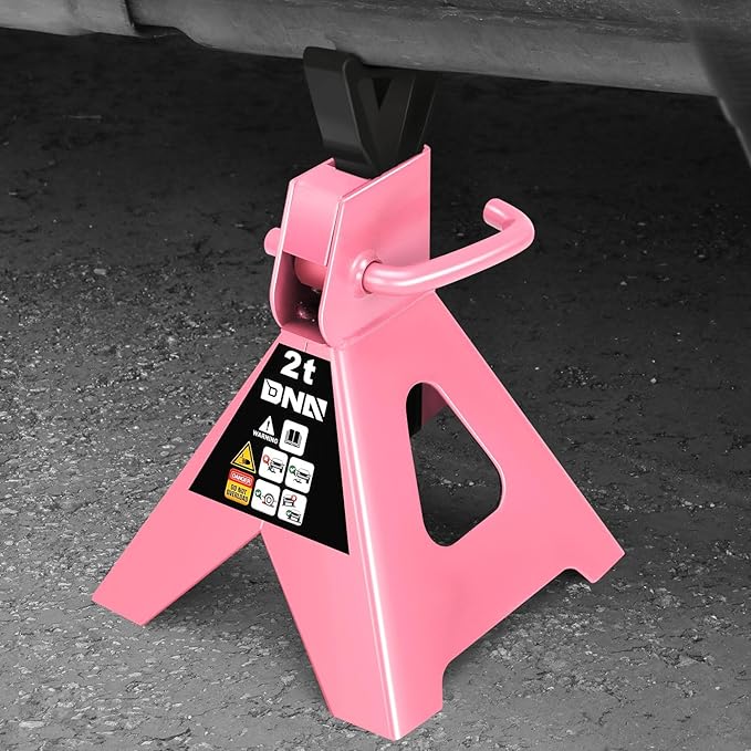 DNA Motoring 1 Pair Jack Stands, 2 Ton (4400 lbs) Capacity Car Lifting Stand, Adjustable Height Car Jack Stands for Cars, Sedans, Small Vehicles, SUV, TOOLS-00681-PK