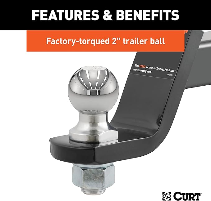 CURT Manufacturing 45056 Class III 2" Loaded Ball Mount with 2" Ball
