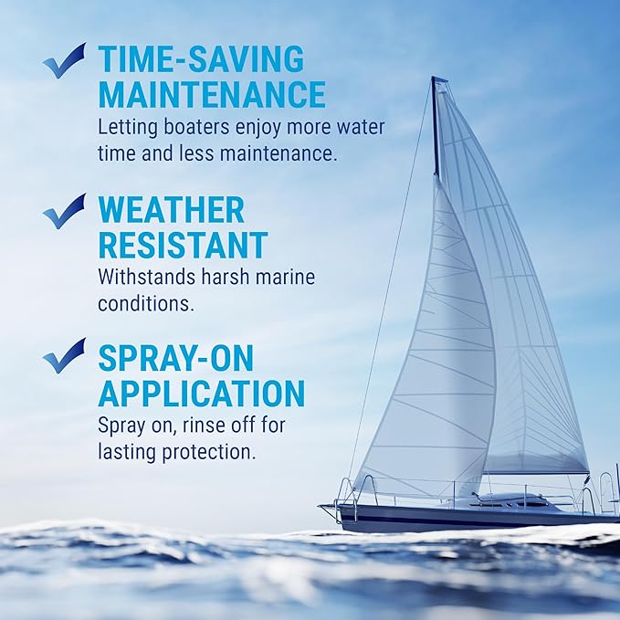 Nautical One - Hydro Rinse SiO2 Coating - Easy Spray-On Ceramic Boat Protection - Incredible Shine & Protection (22 oz)