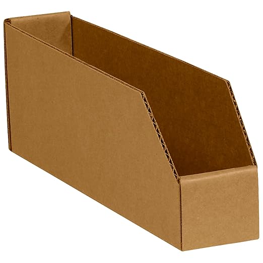 Box USA BBINBIN29K Open Top Bin Boxes, 2" x 9" x 4-1/2", Kraft (Pack of 25)