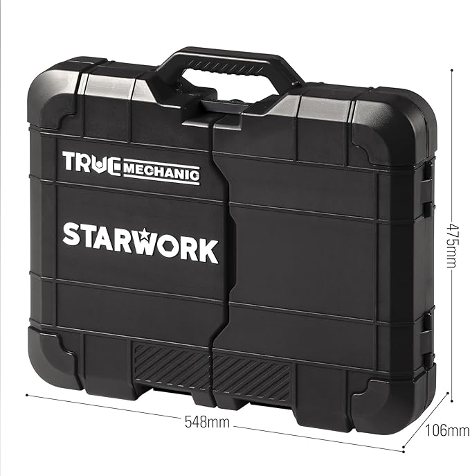 STARWORK TRUE MECHANIC 312-Piece Mechanics Tool Set and Socket Set, Professional, SAE/Metric, Mirror-Finish Sockets & Ratchet Wrenches