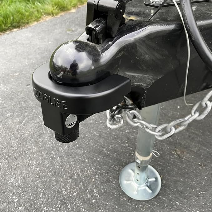2 5/16 inch Trailer Hitch Locks Set, Trailer Tongue Lock Heavy Duty, Anti-Theft Tow Hitch Lock, for RV, Boat, Camper, Jack Trailers