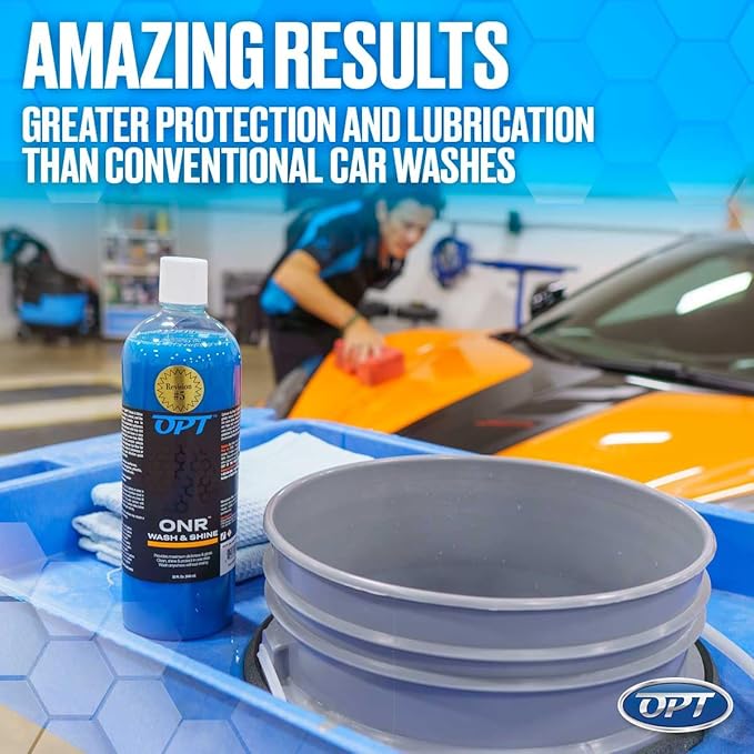 Optimum No Rinse Wash and Shine Version 6 - ONR Rinseless Car Wash Soap for Auto Detailing, Use On Paint, Ceramic Coatings, Glass, Interior (1 Gallon)