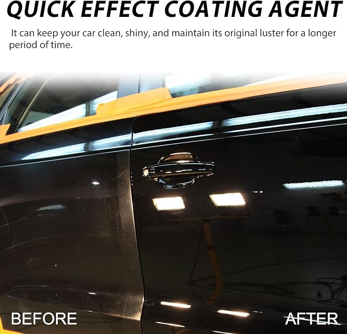 Magic Gem Nano Hydrophobic Ceramic Car Coating Spray, Quick Effect Coating Agent, All-in-One Spray for Quick Cleaning, Polishing & Protection, Waterless Wash & Wax, 16 fl oz