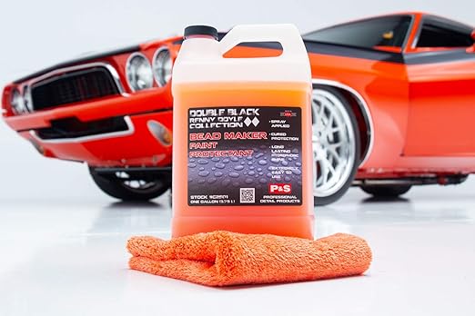 P & S PROFESSIONAL DETAIL PRODUCTS Bead Maker with 4 Eagle Edgeless Microfiber Towels by The Rag Company - Paint Protectant & Sealant, Long Lasting Gloss Enhancement, Hydrophobic Finish (1 Gallon)