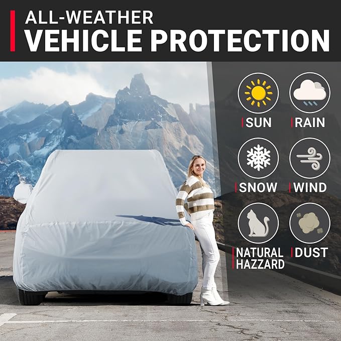 iCarCover Fits 2004-2007 Buick Rainier SUV Cover Automobiles Form-Fit Padded Full Exterior Waterproof Automobiles Protection Covers