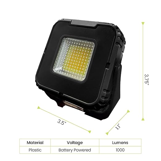 Power By GoGreen Magnalight 1000 Lumen LED Work Light – Dual-Sided, Rechargeable, with Magnetic Stand & USB Charging