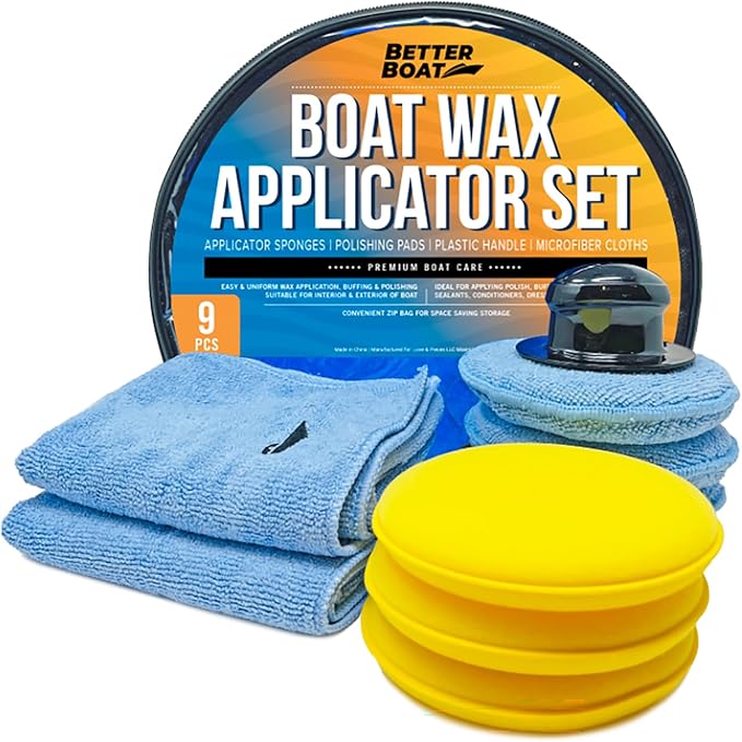 Microfiber Wax Applicator Pads, Soft Foam Hand Polish Sponges and Cloth Buffers, Bulk Waxing and Detailing Set for Boats and Cars, Polishing Application Pack