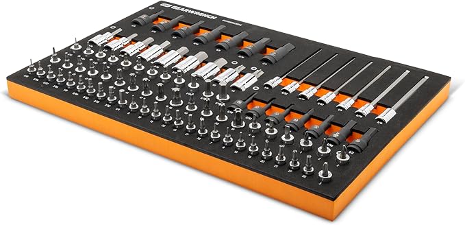 GEARWRENCH 88 Piece 1/4”, 3/8”, 1/2” Drive SAE Bit Socket Set in Foam Storage Tray - GWMSBSKCBSAE