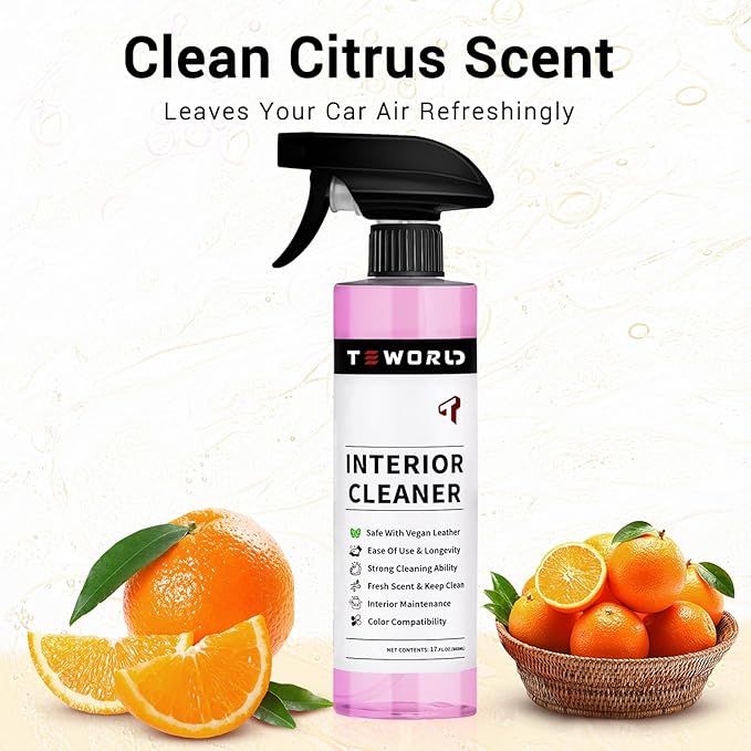 Tesla Seat Cleaner & Remover Stain, Interior Cleaner for White & Black Vegan Leather, Interior Cleaning Kit for Seats, Console, Dash, Tesla Model 3, Y, S, X, Cybertruck Accessories