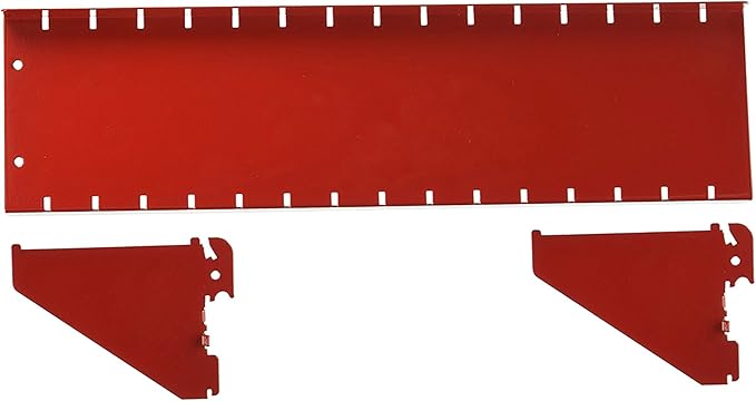 Wall Control Shelf 4in Deep Pegboard Shelf Assembly Pegboard and Slotted Tool Board – Red