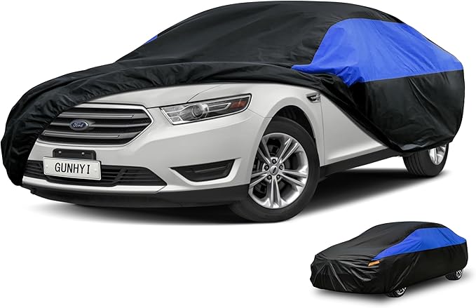 Ford Car Cover Custom Fit Ford Taurus Waterproof All Weather, Lightweight Full Exterior Cover for Automobiles Outdoor Sun UV Rain Dust Snow Wind Protection.