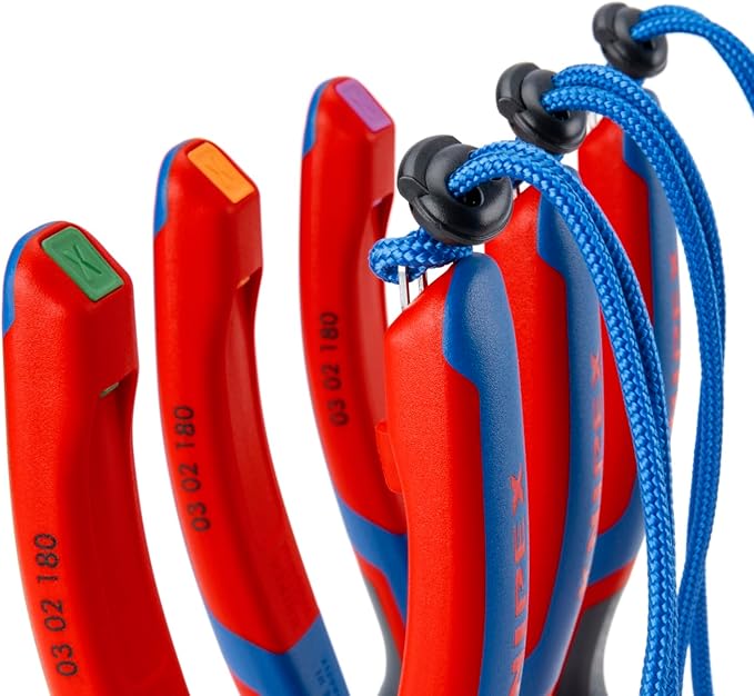 KNIPEX Tools - Long Nose Pliers With Cutter, Multi-Component (2612200), Multi-Colour, 8 inches