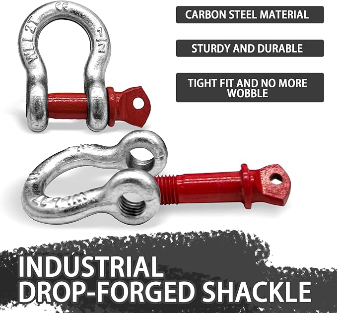 Heavy Duty Tow Straps Recovery Kit 3" x 26ft, 35000 lbs Break Strength,Heavy Duty Tow Strap with D-Ring Shackles for Truck, Jeep, SUV, ATV Tow 2" x16ft-12000lbs