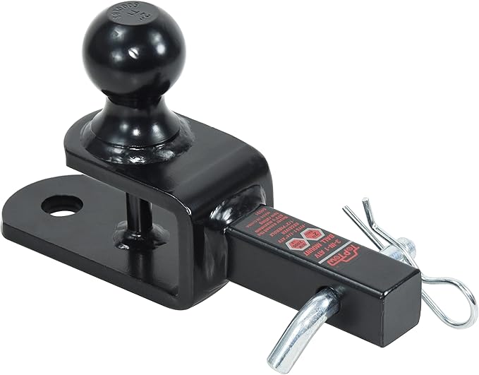 TOPTOW ATV/UTV Trailer Hitch Towing Ball Mounts, 2-Inch Ball, Clevis Pin, Fits 1 1/4-Inch Receiver
