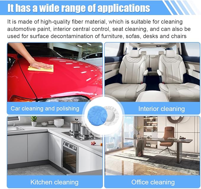 15PCS Car Polisher Pad Bonnet, 9 to 10 Inch Soft Polishing Bonnets Buffing Pads, Car Wax Cover Kit for Car Orbital Buffer Polisher, 10 Microfiber Bonnets + 5 Woollen Polishing Pad Covers (9-10 Inches)