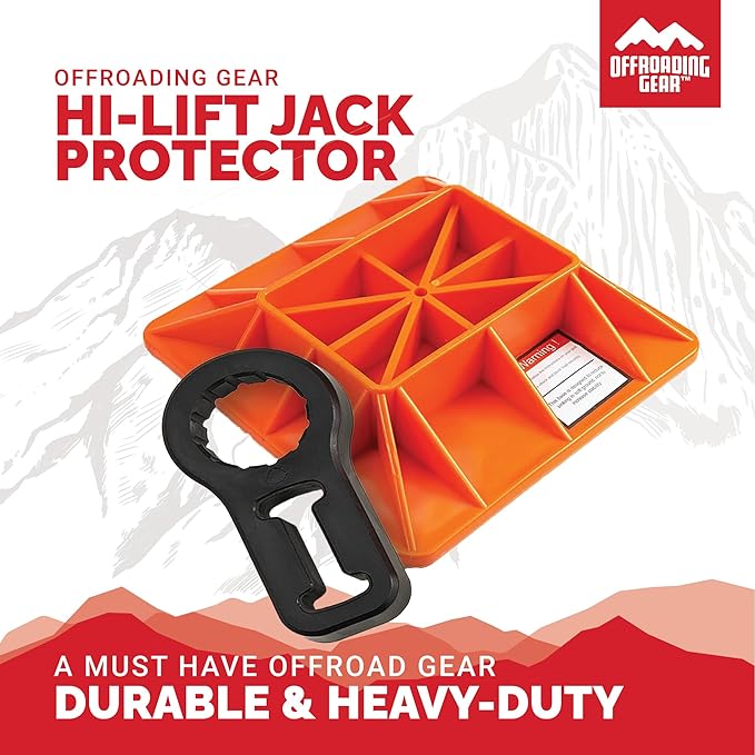 Offroading Gear 4x4 Jack Base & Handle Bar Protector (Hi Lift Jack Accessories) | Farm Jack| Big Red