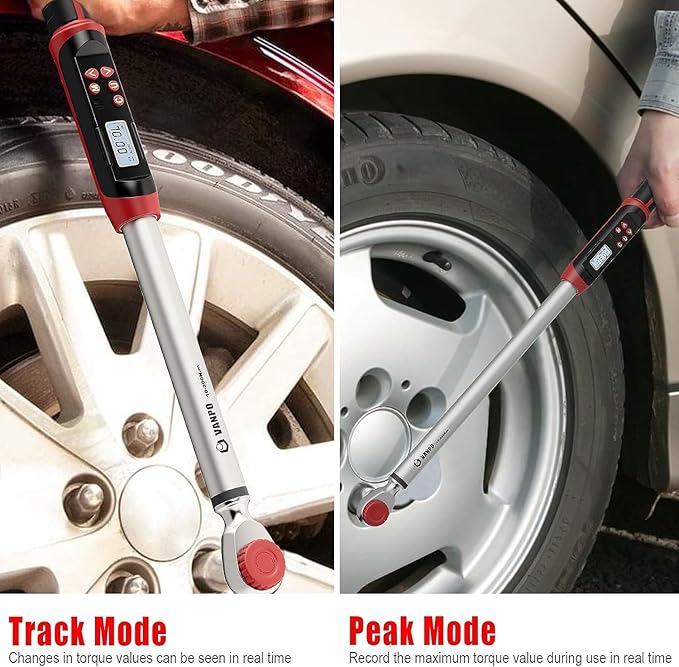 VANPO Digital Torque Wrench 1/2-Inch Drive 12.5-250.8 ft-lbs./17-340Nm, Electronic Torque Wrench with Buzzer & LED Indicator, Accurate to ±2%,Torque Wrench Set for Bike Moto Car