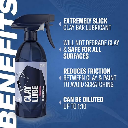 Gyeon ClayLube Ultra Slick Clay Lubricant for Ceramic Coating Prep – Slip Booster for Clay Mitt Bar Discs Enhances Paint Correction Gloss Hydrophobic Protection Surface Refinement