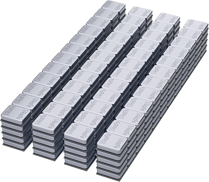 MIKKUPPA Wheel Weights - 1/4oz, 0.25oz (240pcs, 60oz/Box) Low Profile, Easy to Peel, Adhesive Stick on Tire Weights for Cars, Trucks, SUVs, Motorcycles, RC Cars, OEM Quality