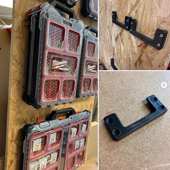 StealthMounts Cleat 'n' Feet Mounting System (4 Pack) | Tool Box Storage System | Mount Anywhere | Compatible with Milwaukee Packout
