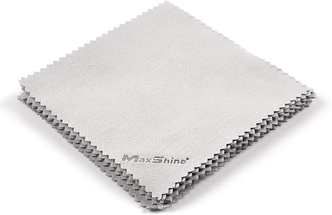Maxshine Suede Microfiber Towel | 10 Pack, Ultra-Soft, Lint-Free, No Scratch | for Ceramic Coating, Car Waxing, Polishing | Detailing Cloth for Interior & Exterior