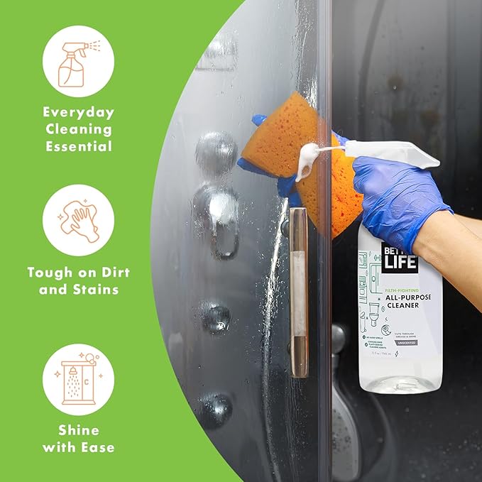 Better Life All Purpose Cleaner - Multipurpose Home and Kitchen Cleaning Spray for Glass, Countertops, Appliances, Upholstery & More - Multi-surface Spray Cleaner - 32oz (Pack of 2) Unscented