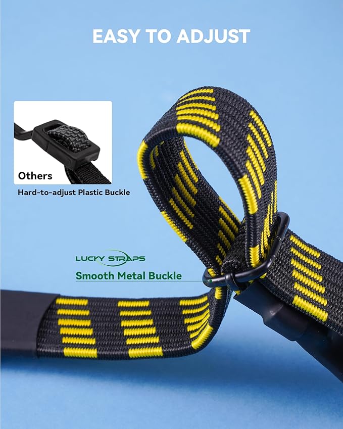 20" 40" 80" Flat Adjustable Bungee Cords Assorted Sizes, Easy-to-Adjust Heavy Duty Bungee Straps with 200 Lbs Max Break Strength & UV Protection, Perfect for Tents, Cargo, Luggage, Bike, etc. (6 Pcs)