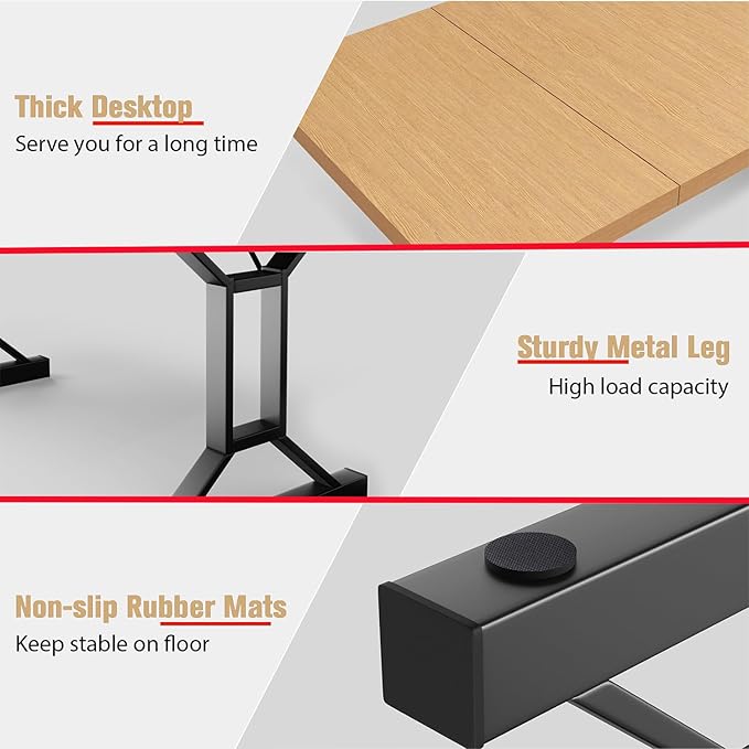 Worktable for Garage Surface Office Desk for Home Renovation Commercial Steel Work Tool Bench 70.8 * 31.5 inch