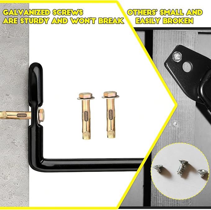 2pcs 9.45in Garage Hooks Heavy Duty 330 LBS Steel Garage Hanging Hooks Anti-Slip Coating for Hanging Ladder, Bikes, Fitness Sand Bags, Garden Carts, Wall and Garage Ceiling Hooks