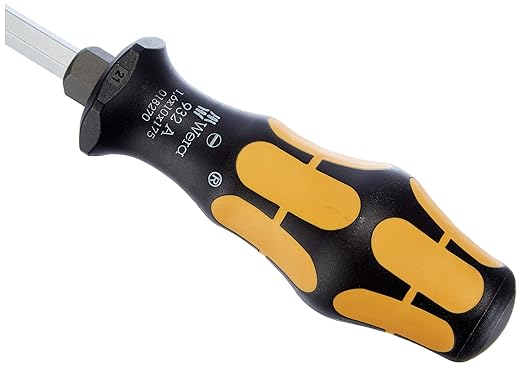Wera 05018270001 Kraftform Plus 932 A Slotted Screwdriver, 10mm Head, 7" Blade Length, Multicolor