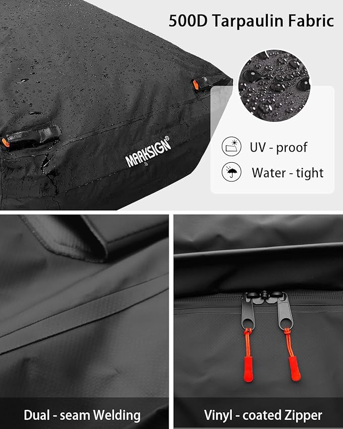 Truck Bed Bag, 100% Waterproof Truck Cargo Bag Fits Any Truck Size with 4 Handles, Built-in 4 Ratchet Tie Down Straps, 26 Cubic Feet (51''x40''x22'')