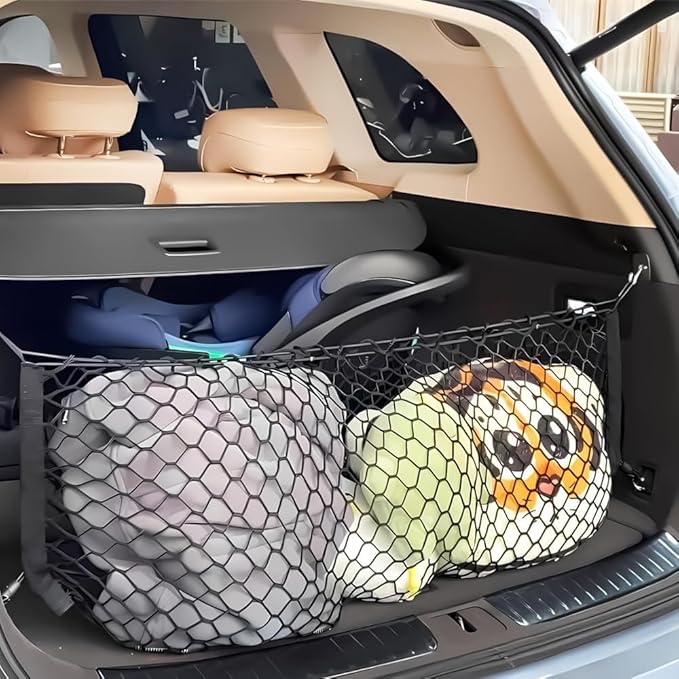Car Rear Cargo Net, Adjustable Elastic Storage Organizer Net, Trunk Cargo Storage Net Compatible with 2018 2019 2020 2021 2022 2023 2024 2025 2026 Chevy Traverse