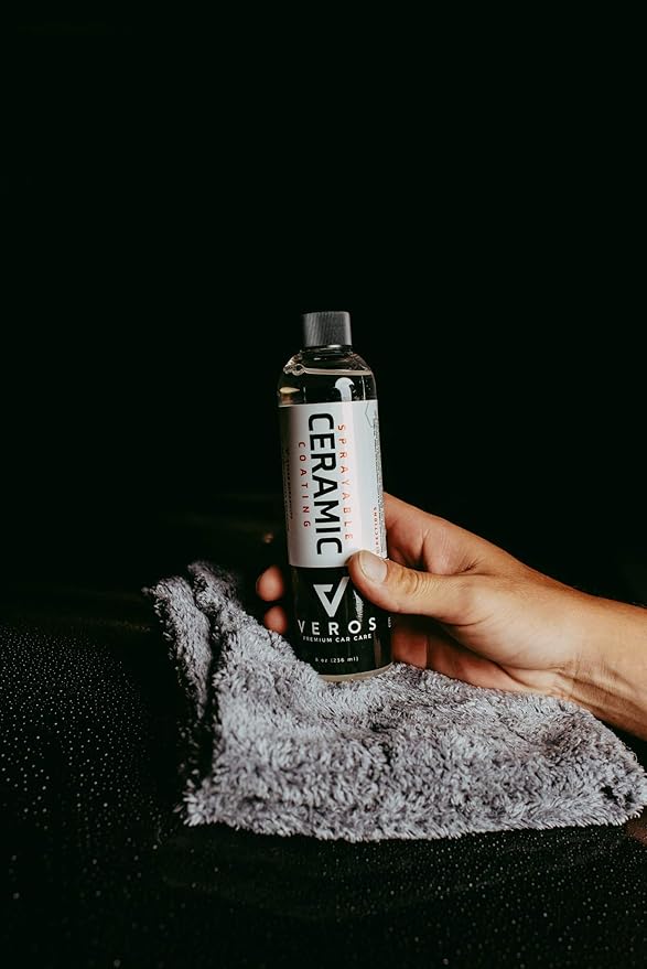 Veros Sprayable Ceramic Coating - One Year of Protection - Extremely Hydrophobic, Wipe on Wipe Off, Si02 Protection