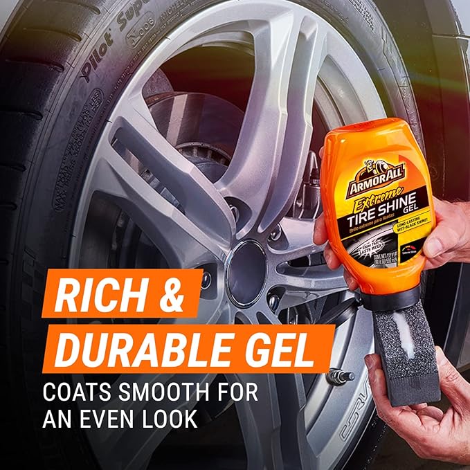 Armor All Extreme Tire Shine Gel by Armor All, Tire Shine for Restoring Color and Tire Protection, 18 Fl Oz