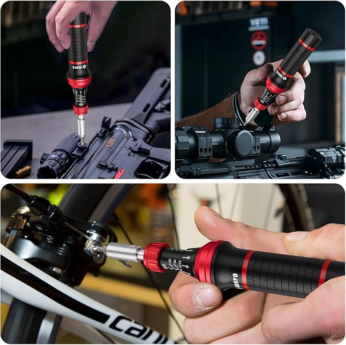 VANPO Torque Screwdriver Set, 10–60 in-lb, 64 Pcs 1/4" Drive Torque Wrench Screwdriver Kit with T-Bar & Flat, Hex, Torx, and S2 Bits for Scope, Electronics Assembly & Micro Device Repair