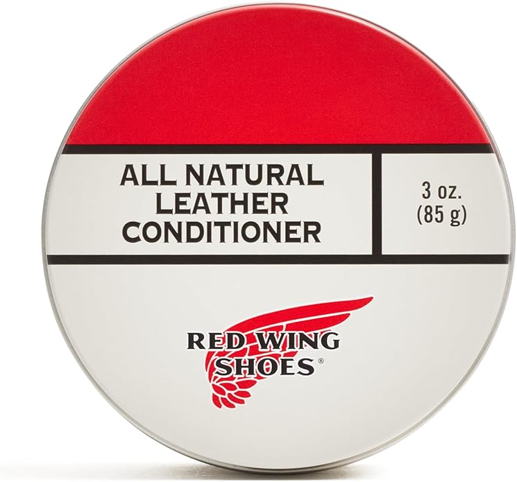 Red Wing Shoes All Natural Leather Conditioner, Made in USA, Pine Pitch, Mink Oil, Beeswax Blend, 3 oz