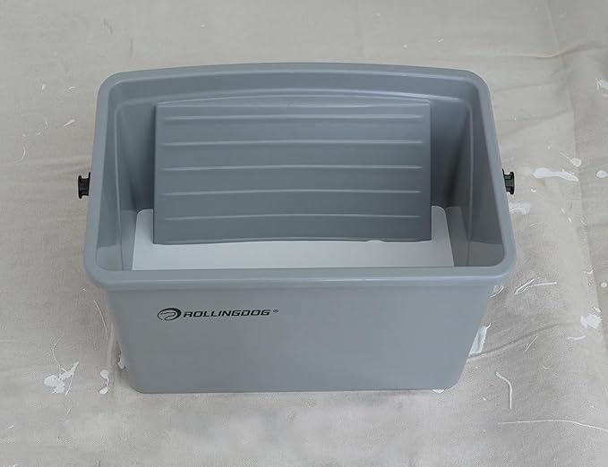 ROLLINGDOG 12 Inch Paint Bucket - Durable Plastic Bucket with Angled Loading Grid, Professional Wall Painting & DIY Projects