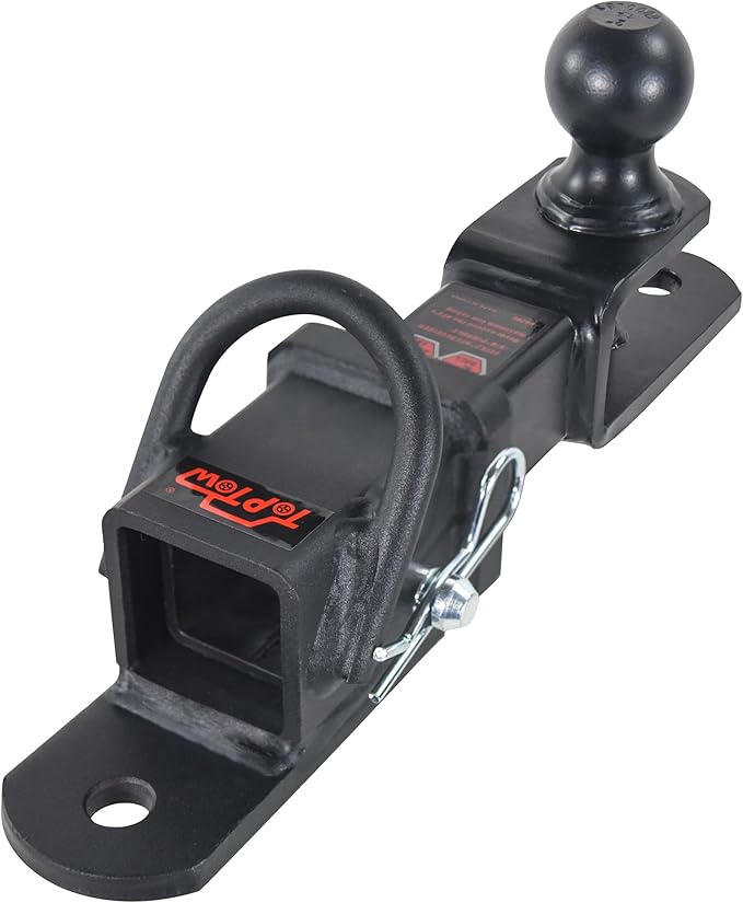 TOPTOW 63807 Bolt-on ATV/UTV Trailer Hitch Receiver Adapter for 2 inch Receivers，5/8 inch Bolt Kit