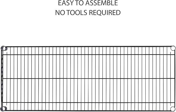 Alera 5-Shelf Wire Shelving Kit with Casters and Shelf Liners, 48w X 18d X 72h, Black Anthracite