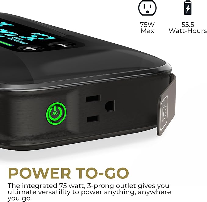 Halo Bolt Ultimate 3 Portable Car Battery Jump Starter | 130 PSI Air Compressor, 55.5Wh USB Power Bank, Large Display, Emergency Floodlight & Charger, Jumps Cars SUVs & Trucks, Inflates Tires — Black