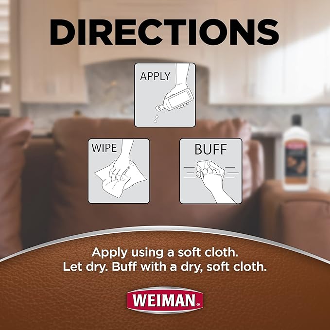 Weiman 3 in 1 Deep Leather Conditioner Cream (2 Pack) - Restores Leather Surfaces - Use on Leather Furniture, Car Seats, Shoes, Bags, Jackets, Saddles