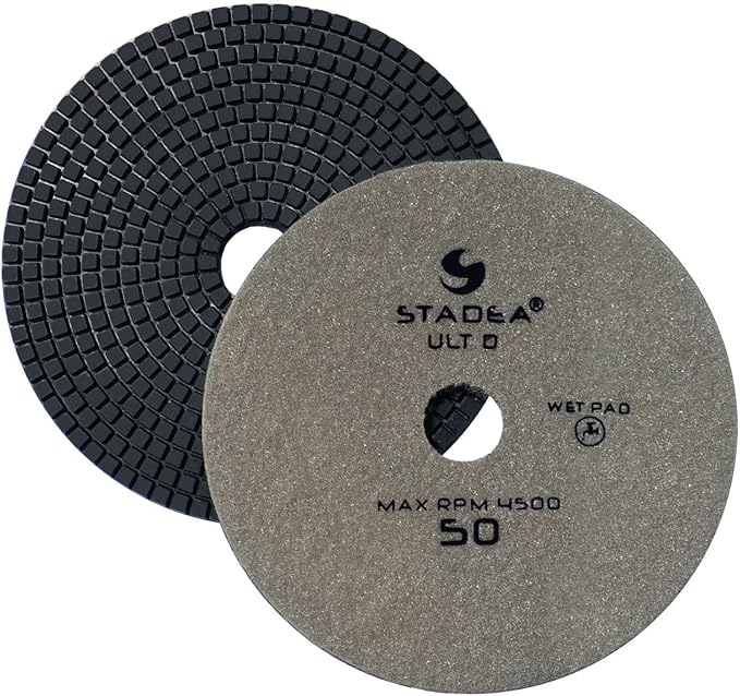 Stadea PPW266B Diamond Polishing Pads 7 Inch Set For Marble Concrete Stones Terrazzo Granite Floor Polishing