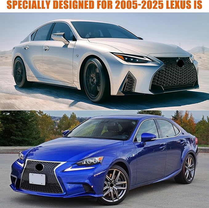 Waterproof Car Cover Replace for 2005-2025 Lexus IS250 IS250C IS300 IS350, 6 Layers All Weather Custom-fit Car Covers with Zipper Door & Windproof Bands for Snow Rain Dust Hail Protection (is)