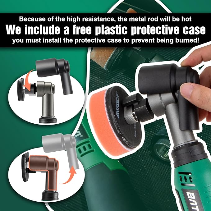 BATOCA S6 Micro Cordless Polisher for Car Detailing, 2x2.0Ah Batteries, 0mm Rotary Buffer, 12mm Dual Action Polisher 1 and 3 Inch with 6 Speeds 1000-5000 RPM for Car Polishing, Sanding Motorcycle