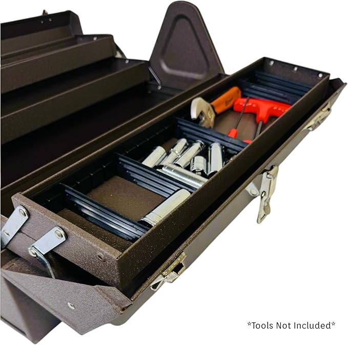 Homak Industrial 22-Inch Cantilever Steel Toolbox, Brown Winkle Powder Coat, BW00210220