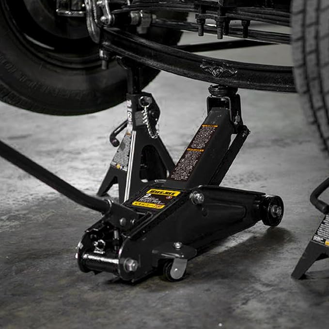 Torin 2 Ton Hydraulic Floor Jack, 4000 lbs Capacity Low Profile Trolley Service Jack with 5.2"-13.3" Lifting Range, Heavy Duty Steel Car Jack for Sport Utility Vehicle, Cars, Black