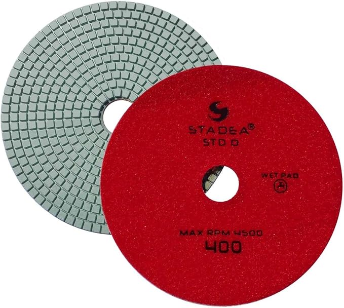 Stadea PPW254B Diamond Polishing Pad 7 Inch Grit 400 For Marble Concrete Stones Terrazzo Granite Floor Polishing