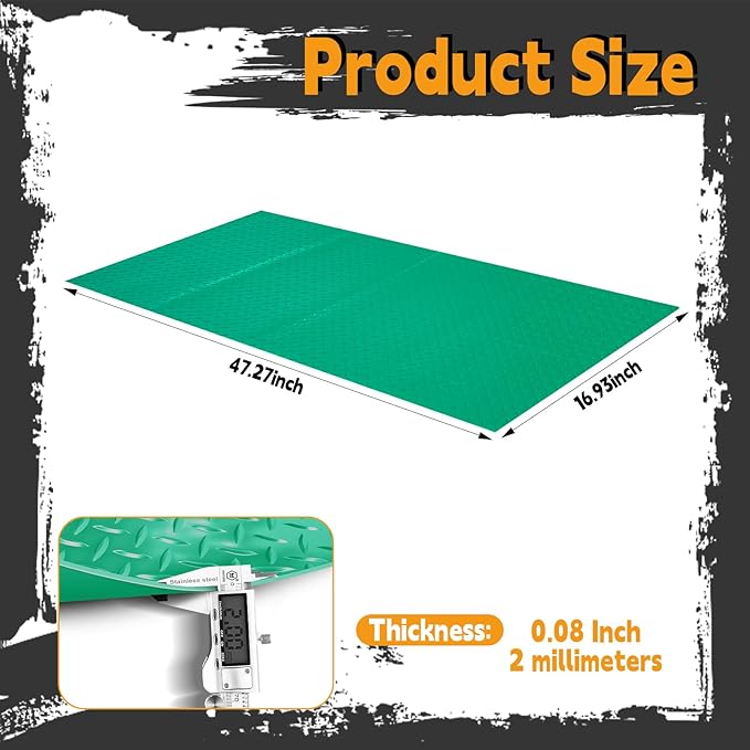 Workbench Mat, Green 16.93" x 47.24" PVC Work Bench Mat with Non-Slip Texture, 2 mm Thick Scratch & Stain Resistant Surface for Painting, Woodworking, Crafting, Projects and Tool Protection
