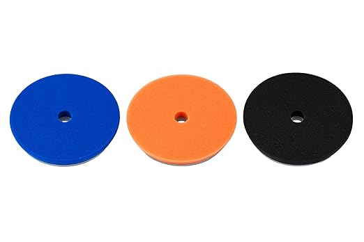 Lake Country 3-pack of 5.5" SDO Foam Polishing Pads Premium Standard Duty Orbital Polishing Pads for Painted Surfaces. (Fits 5" backing plate)
